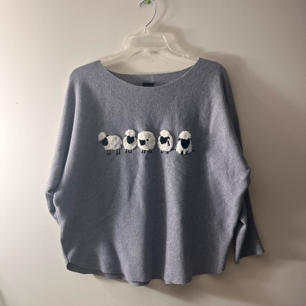 Cozy Grey Sheep Sweater